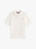 Open-knit polo shirt