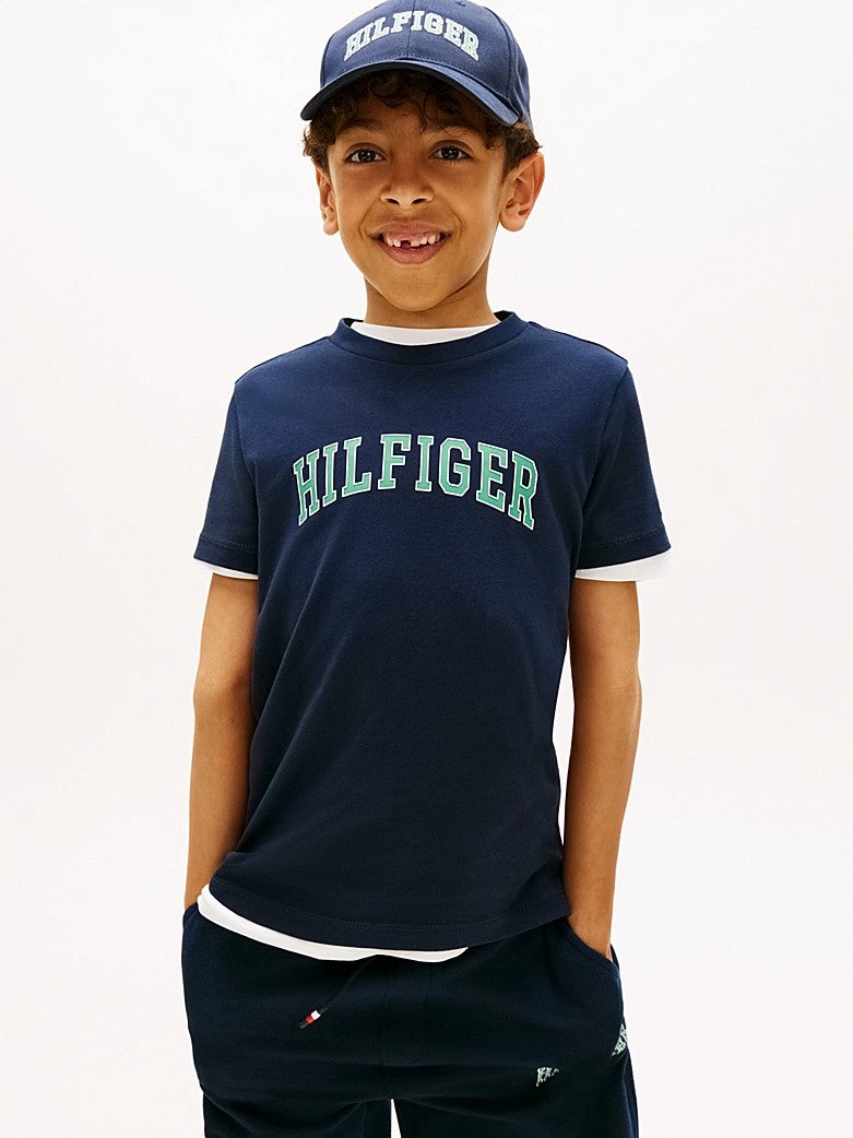 T-shirt in jersey con logo KB0KB10420T C1G TOMMY HILFIGER 