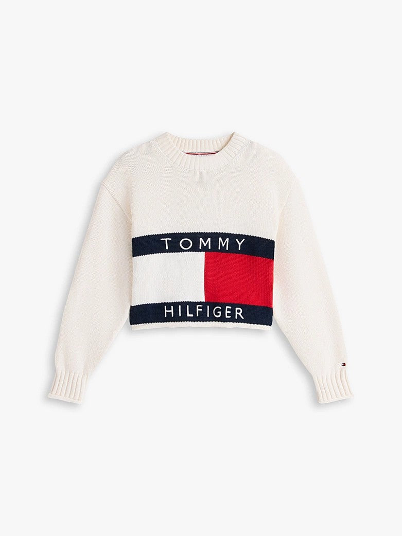 Pullover Heritage relaxed fit a coste KG0KG08922J YA8 TOMMY HILFIGER 