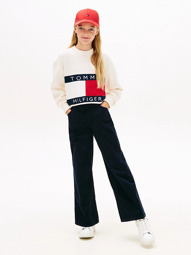 Pullover Heritage relaxed fit a coste KG0KG08922J YA8 TOMMY HILFIGER 
