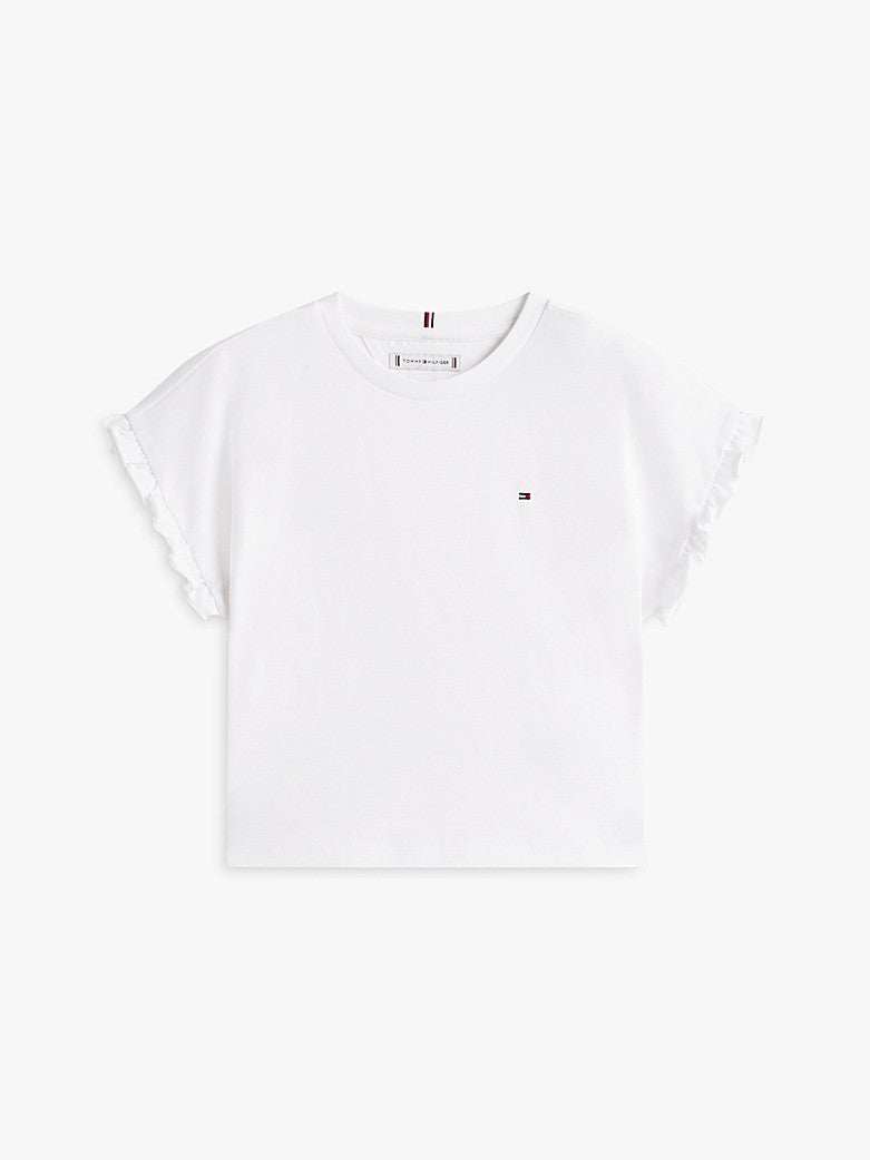 T-shirt essential relaxed fit con ruches KG0KG08970J YBR TOMMY HILFIGER 