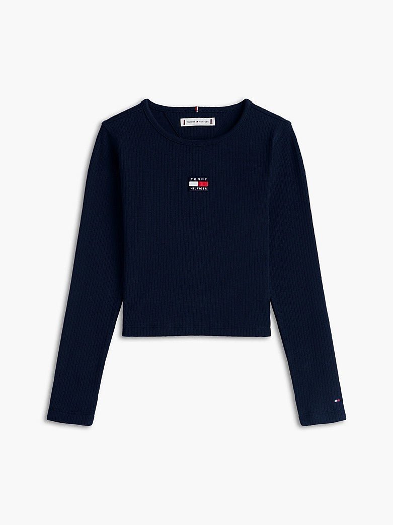 T-shirt heritage extra slim fit a coste KG0KG09065J C1G TOMMY HILFIGER 
