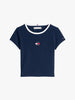 T-shirt heritage extra slim fit con bandiera