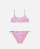 Jaiden Double reversible bikini with floral and gingham print