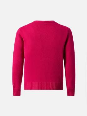 Girocollo Princess in misto cashmere con patch panda Trudi PRC0001 01984IA MC2 SAINT BARTH 