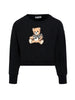 Sweatshirt with satin bow and sequins