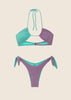 Bikini Fascia con Slip Americano Regolabile Lilla