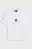 Cotton jersey T-shirt with origami heart print