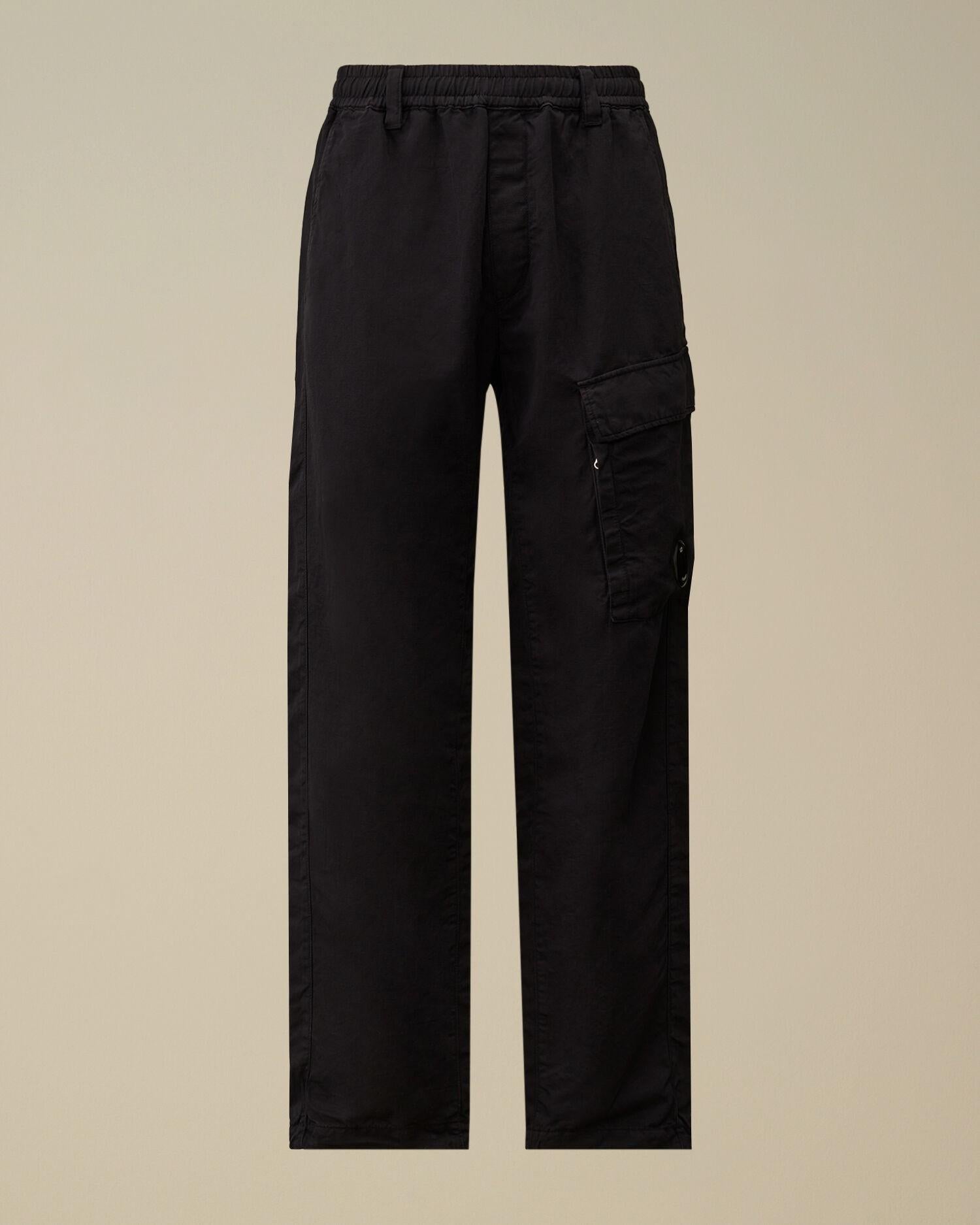 Cotton/Linen elasticated lens cargo pants 20CMPA249A 888 C.P. COMPANY 