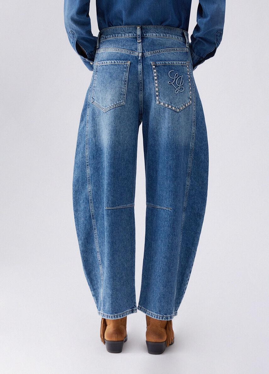 Jeans balloon a vita bassa UA6113D4854 78976 LIU JO BLUE DENIM 
