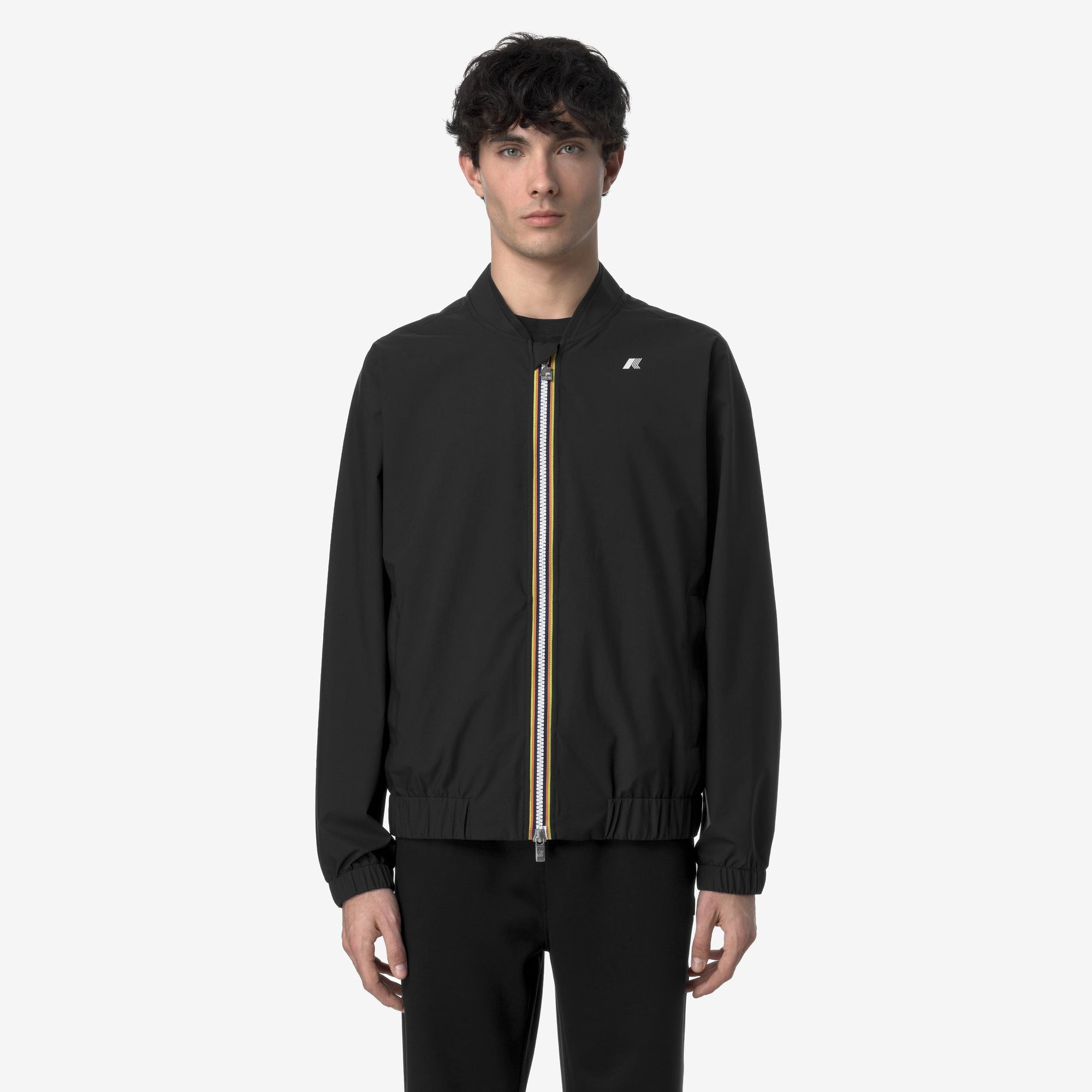 Giacca impermeabile slim fit da uomo nero per condizioni meteorologiche variabili K51376W USY K-WAY 