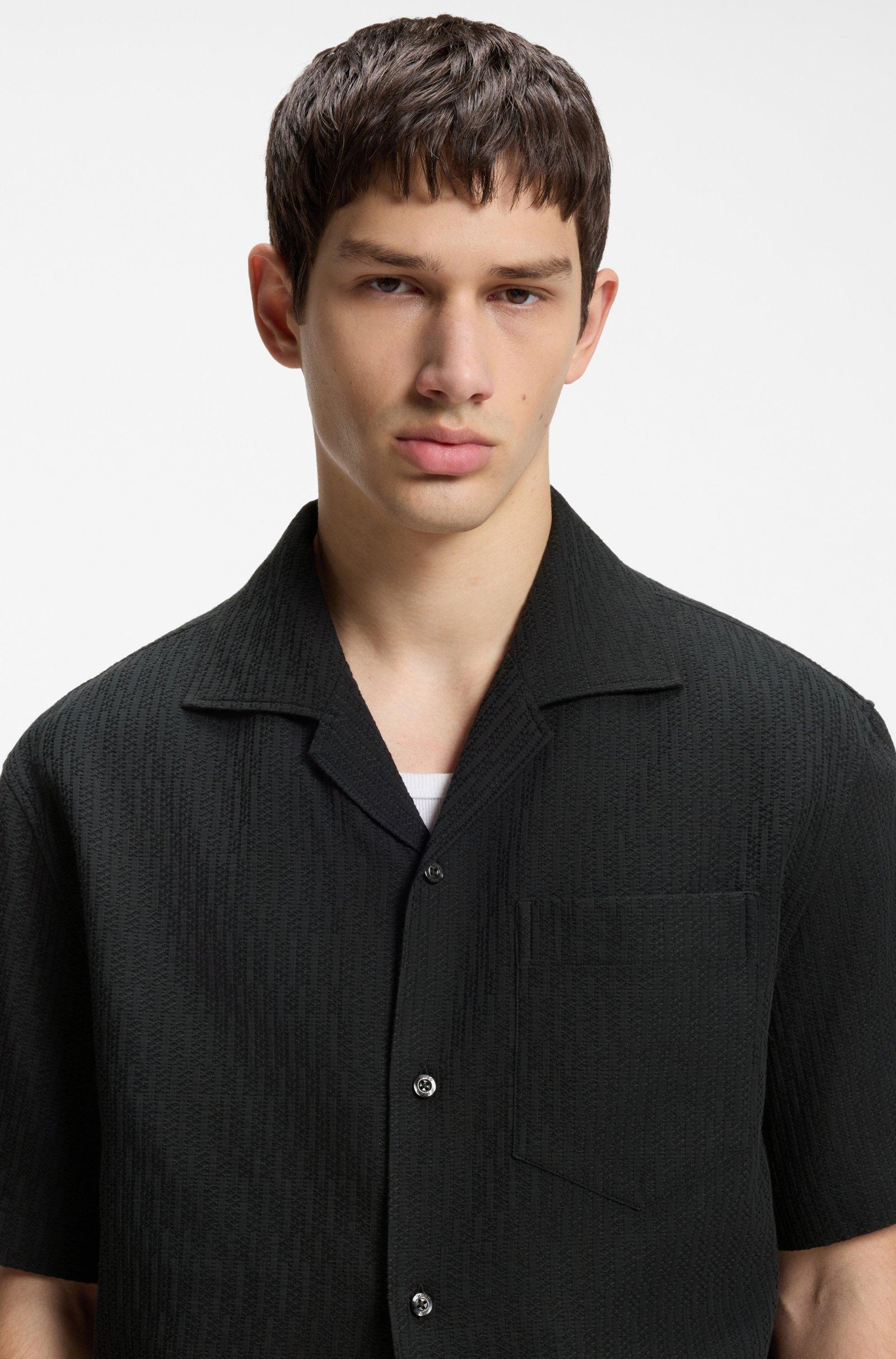Camicia oversize in cotone lavorato 50560633 001 HUGO 