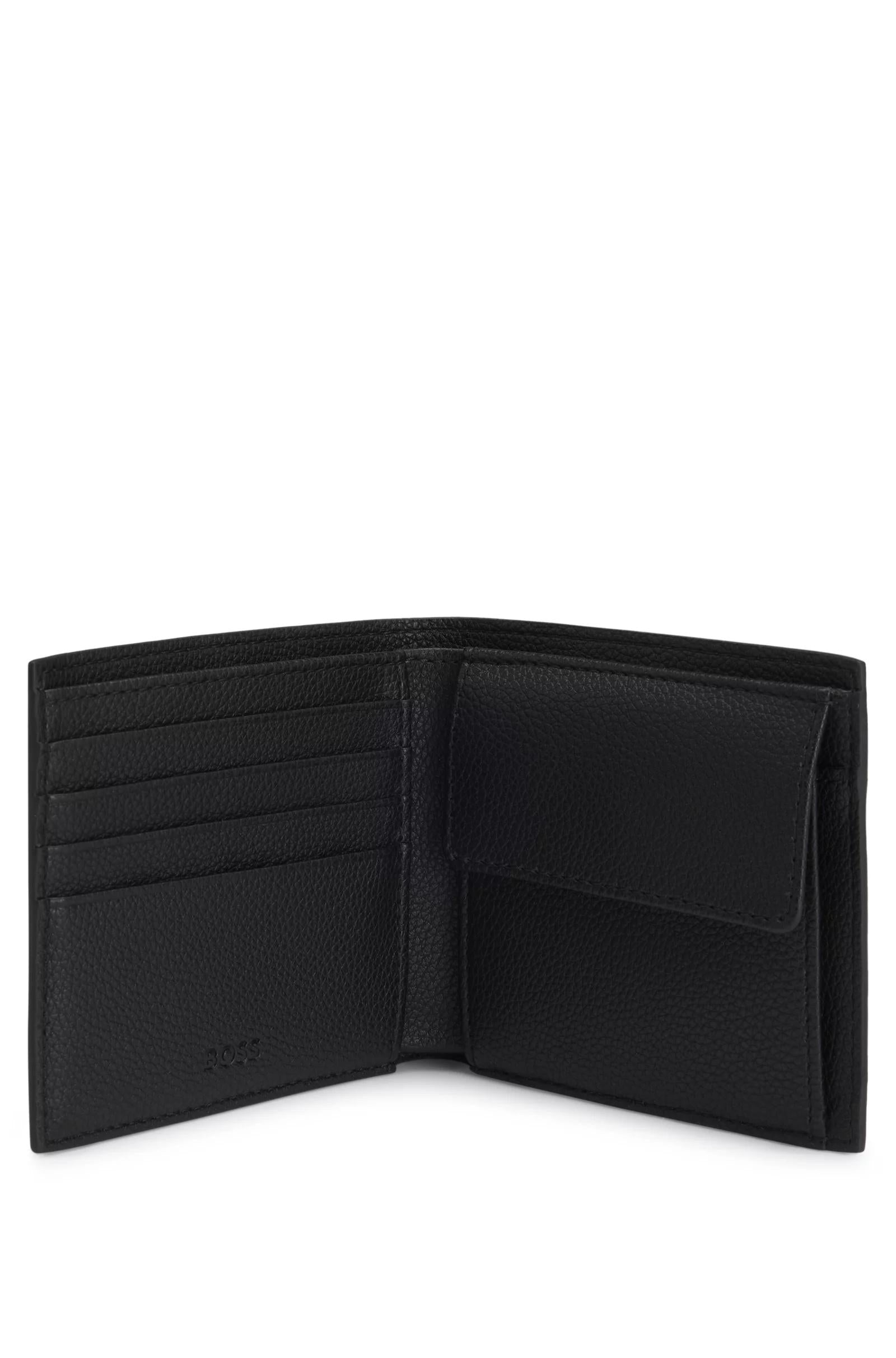Portafoglio in ecopelle granulata con logo 50536511 001 BOSS ACCESSORIES 