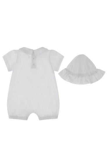 Set pagliaccetto e berretto MDY01BLFA06 10101 MOSCHINO BABY 