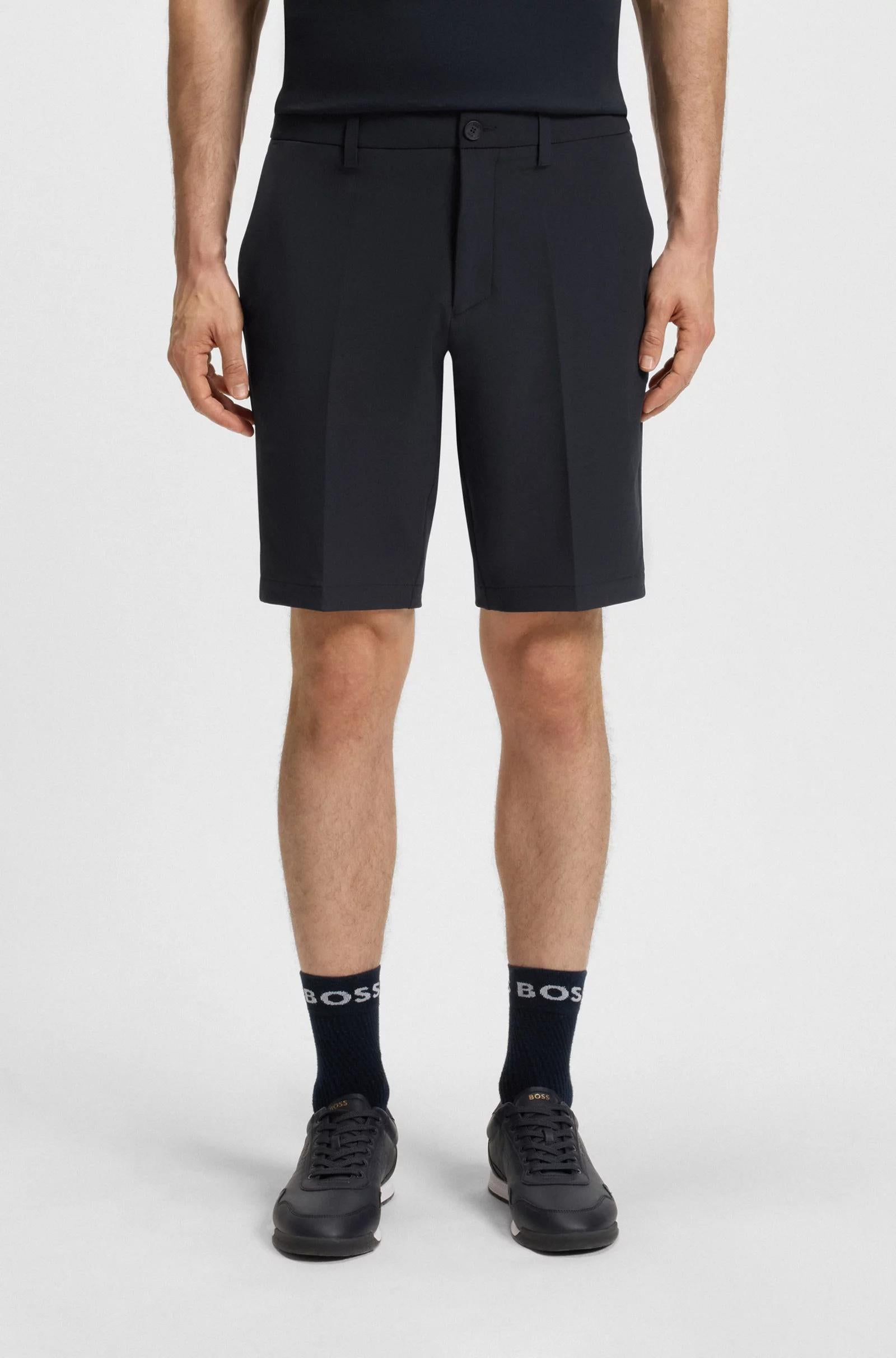 Bermuda slim fit in tessuto elasticizzato idrorepellente 50540337 402 BOSS 