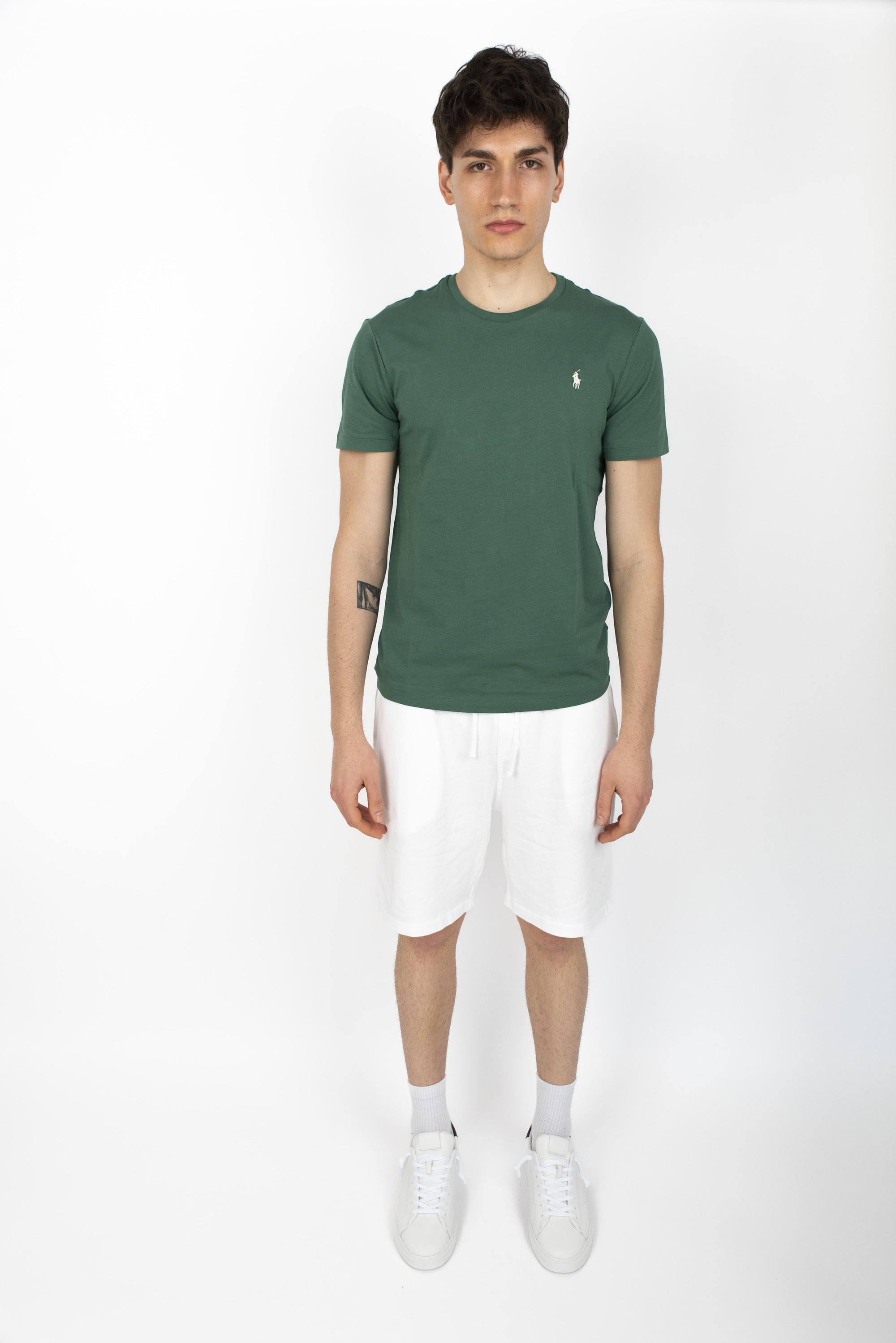 Maglietta in jersey Custom Slim-Fit verde  710671438 422 POLO RALPH LAUREN 