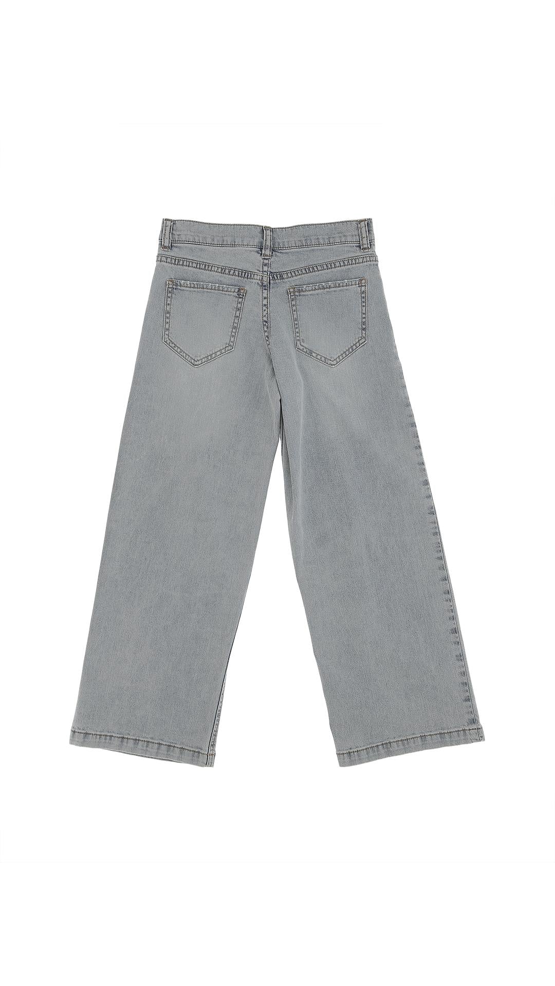 Jeans wide leg con logo in strass KFPA031CDS057 D812 PINKO 