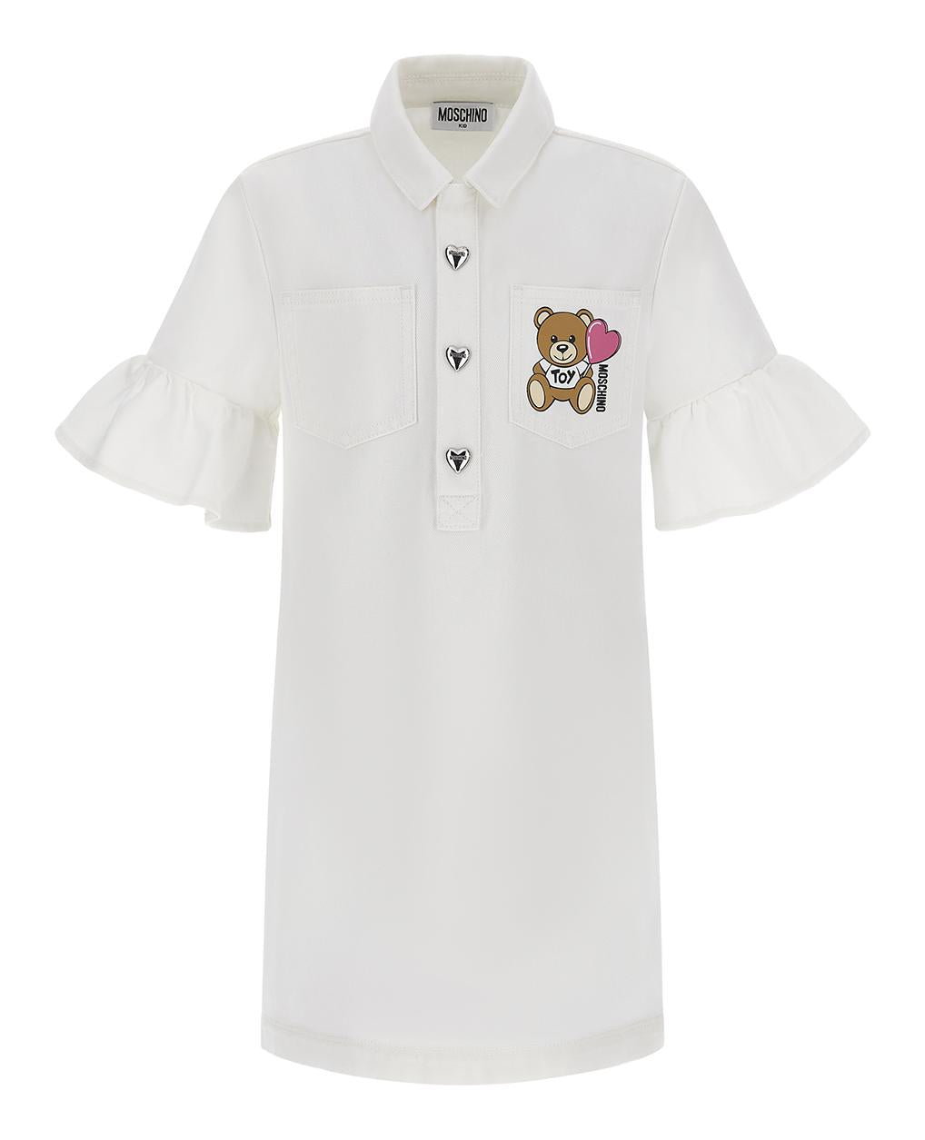 Abito in cotone Teddy Bear HAV0EMLOA14 10063 MOSCHINO KID 