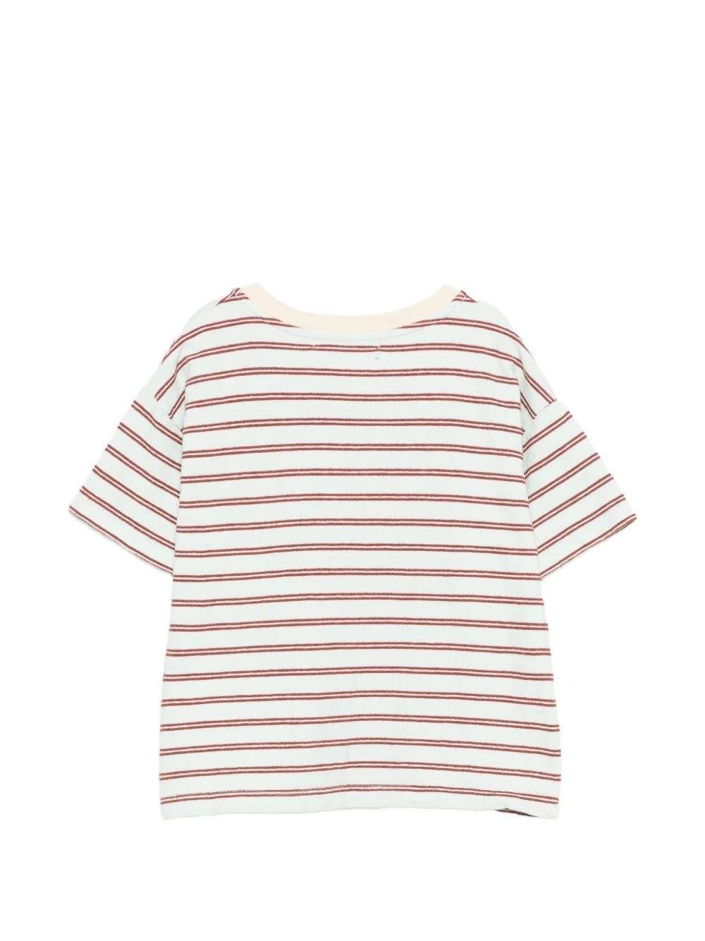 T-shirt multicolore con design a righe B126AC013 451 BOBO CHOSES 