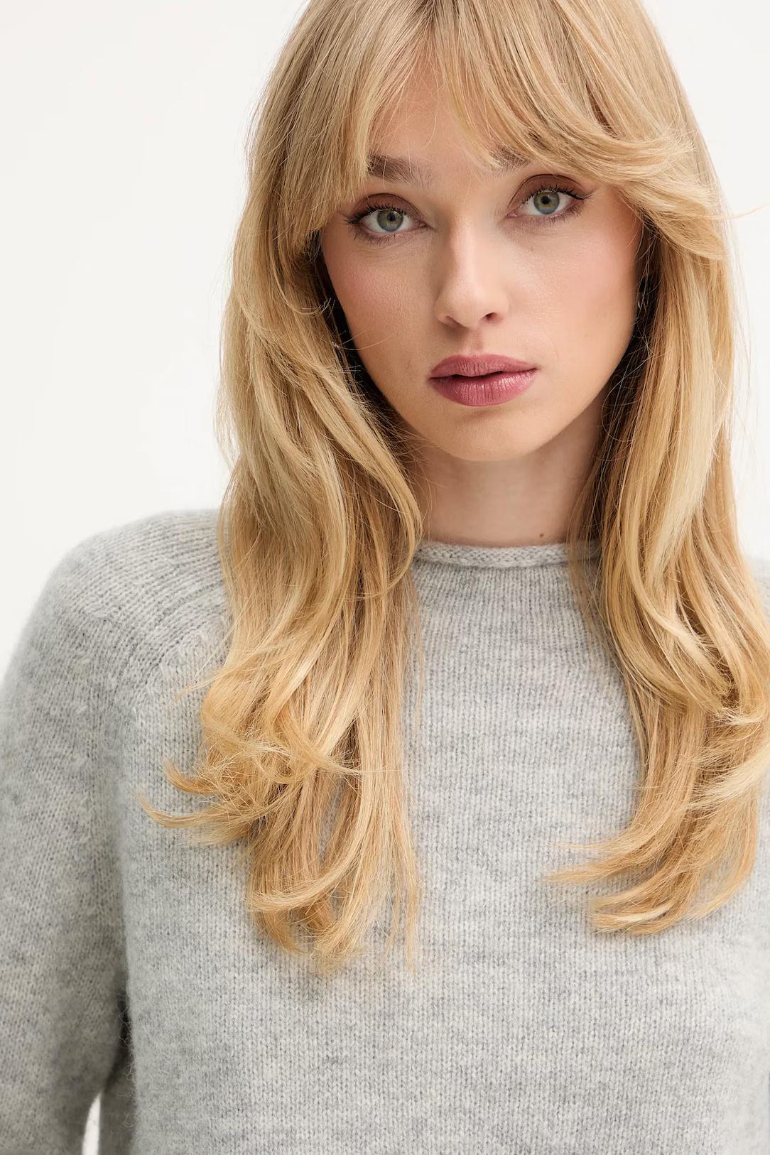 Maglione in misto lana con colletto e polsini arrotolati 50548930 056 BOSS 