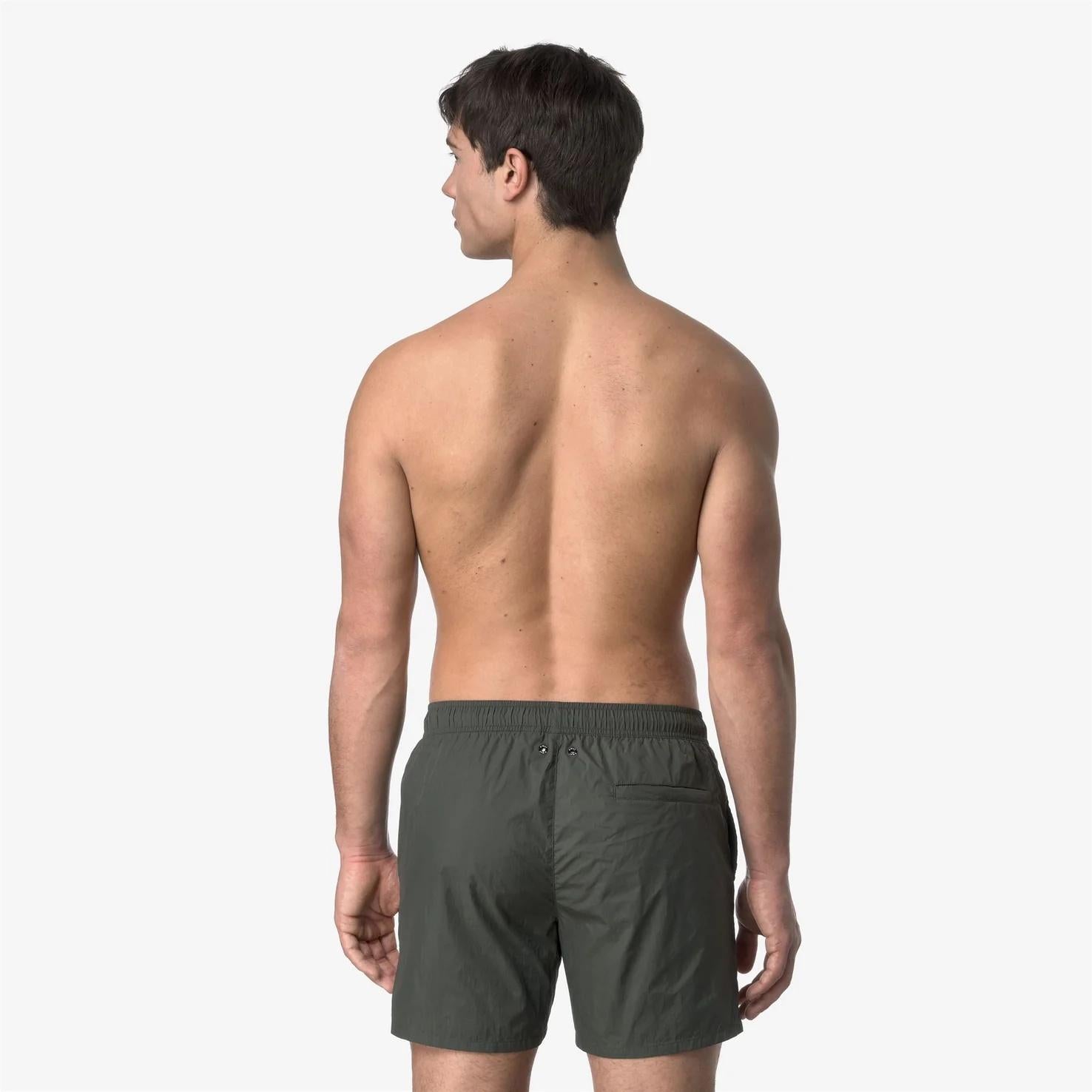 Costume da bagno da uomo ripiegabile verde con slip in rete K31357W WMR K-WAY 