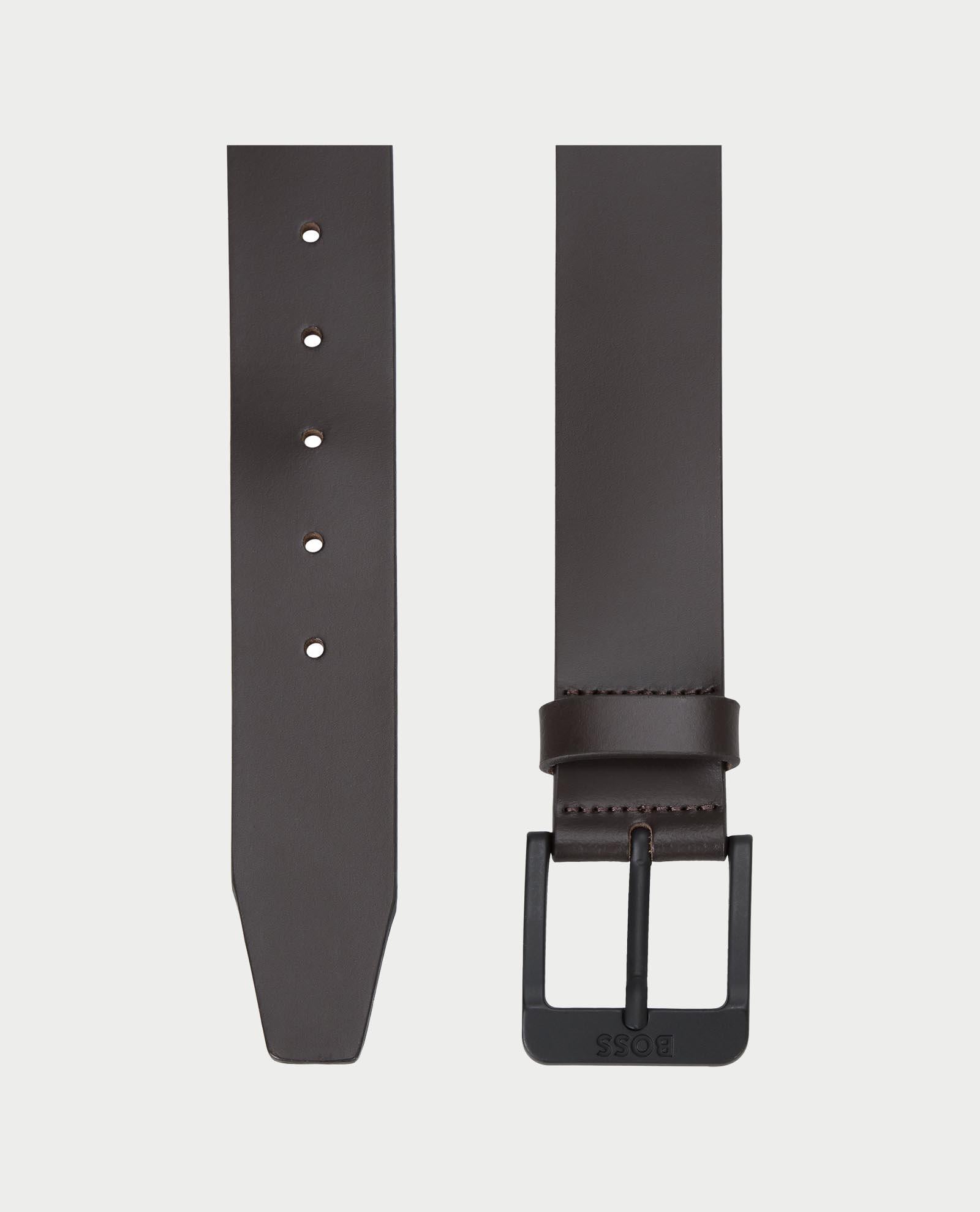 Cintura in pelle con fibbia logata 50522574 202 BOSS ACCESSORIES 