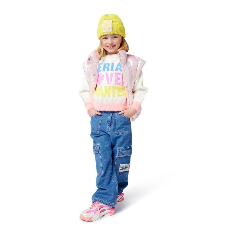 Piumino smanicato U21361 408 BILLIEBLUSH 