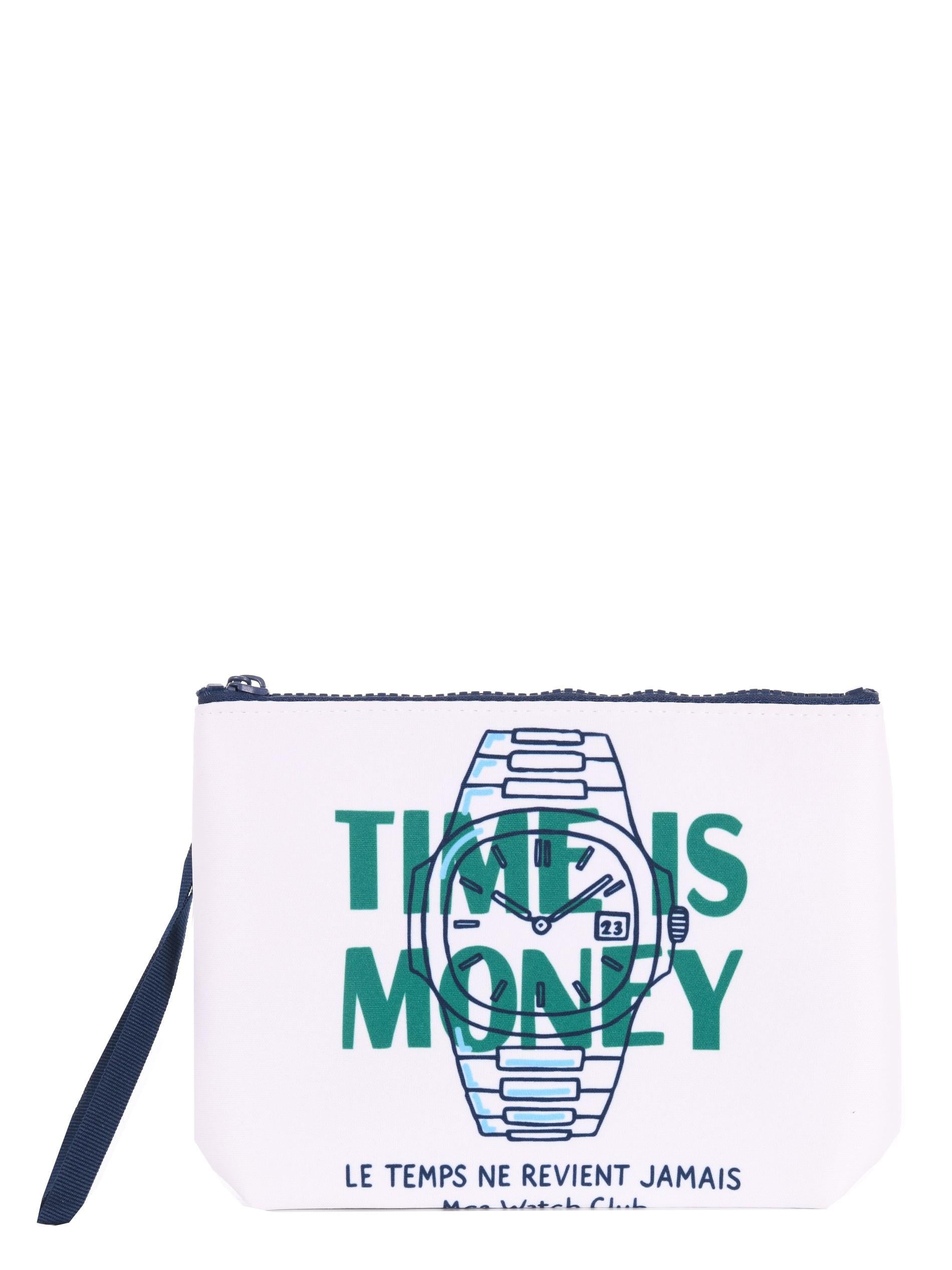 Pochette Aline "Time is money" in neoprene ALIN001 01605L MC2 SAINT BARTH 