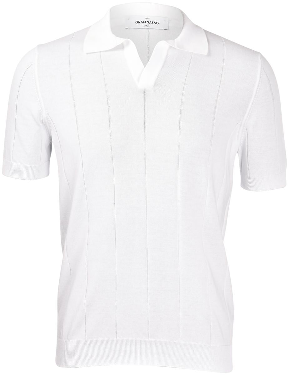 Polo skipper a coste bianco 57191/20660 002 GRAN SASSO 