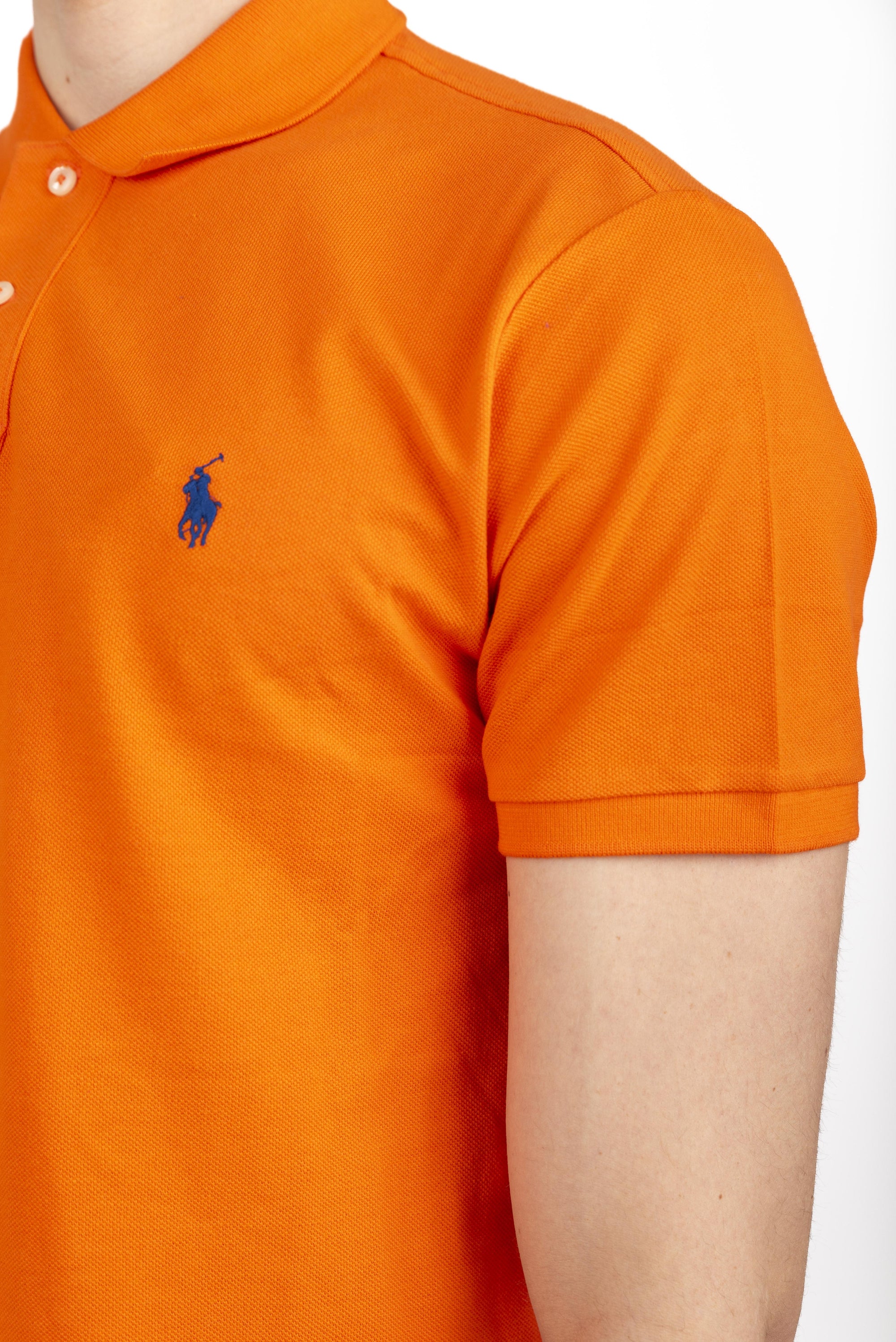 Polo orange in piqué Custom Slim Fit 710782592 024 POLO RALPH LAUREN 