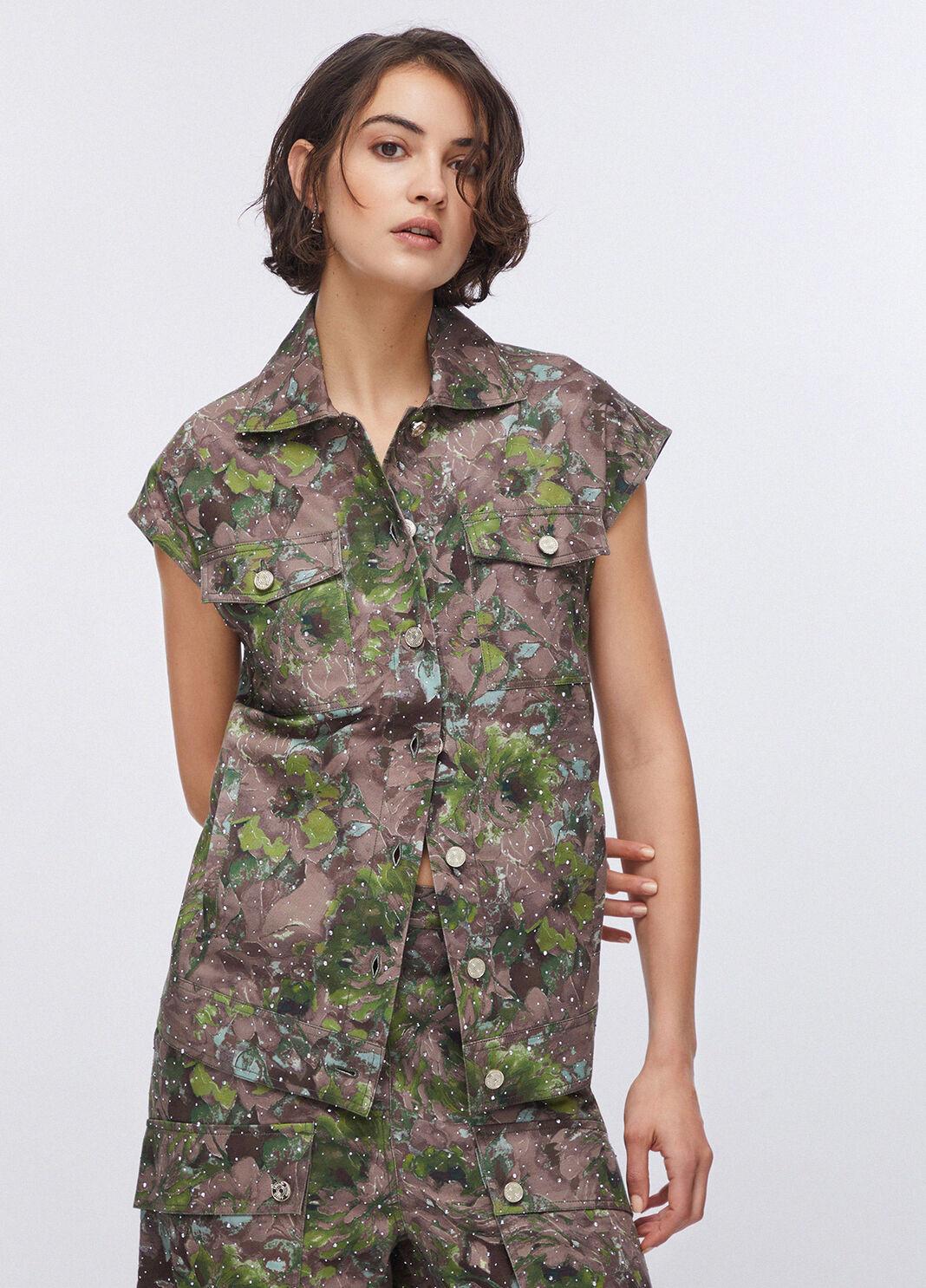 Gilet con stampa WA6341T433A P9360 LIU JO WHITE1 