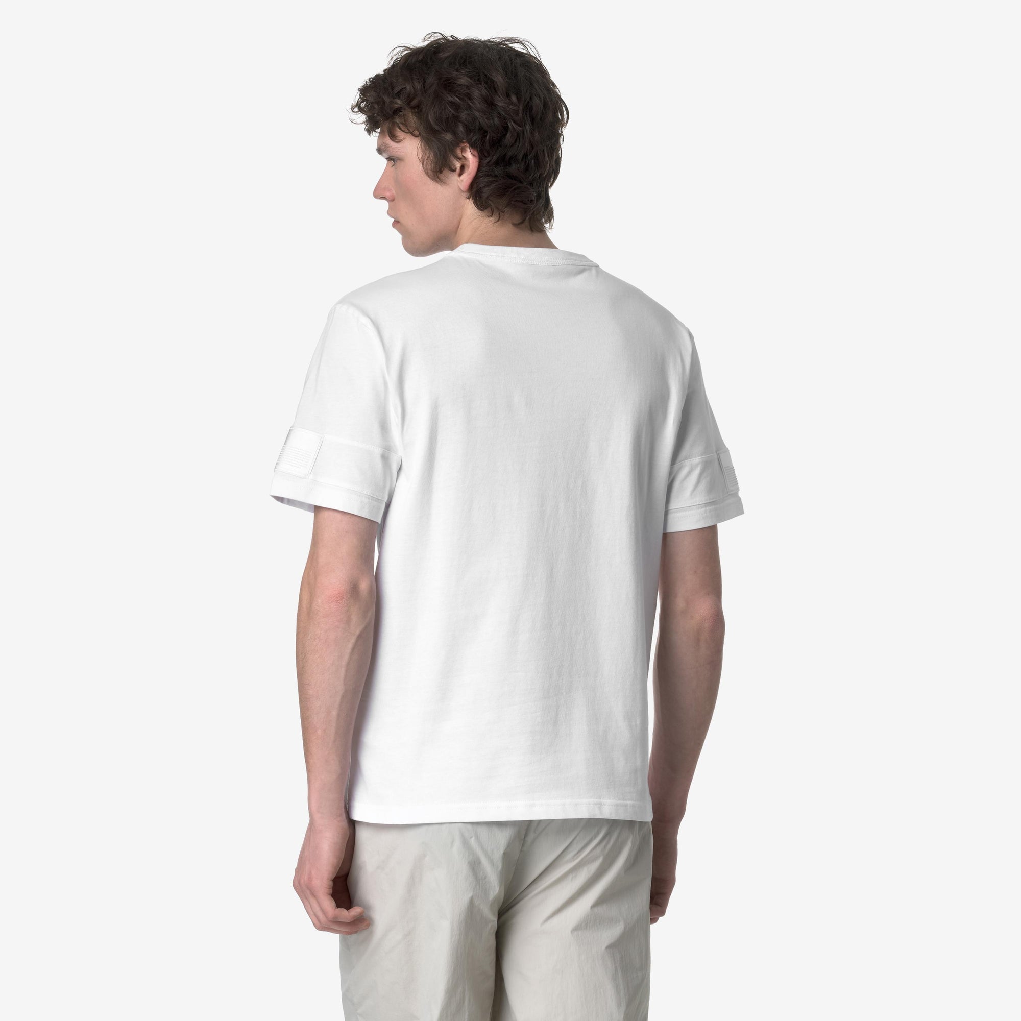 T-shirt casual da uomo in cotone bianco K2135KW 001 K-WAY 