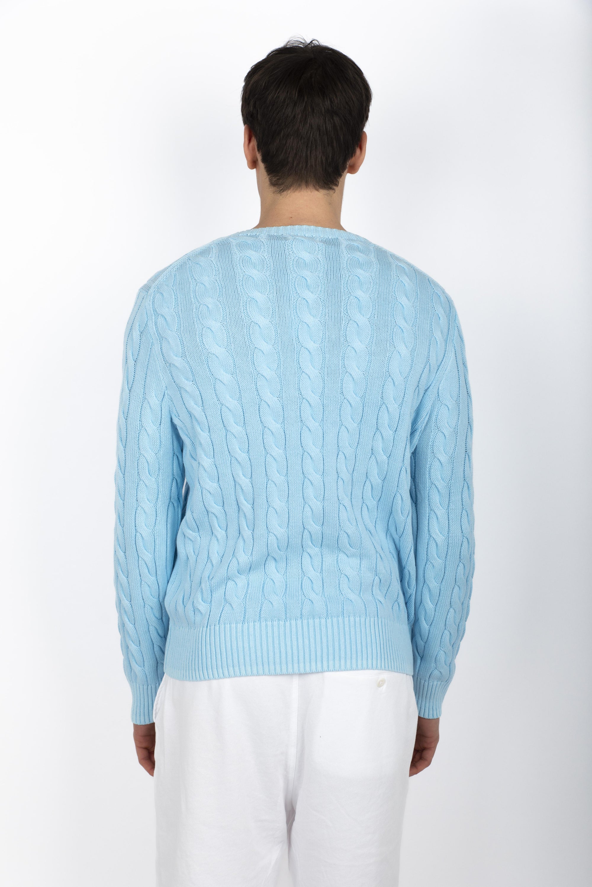 Maglia in cotone a tintura minerale cielo  710965867 005 POLO RALPH LAUREN 