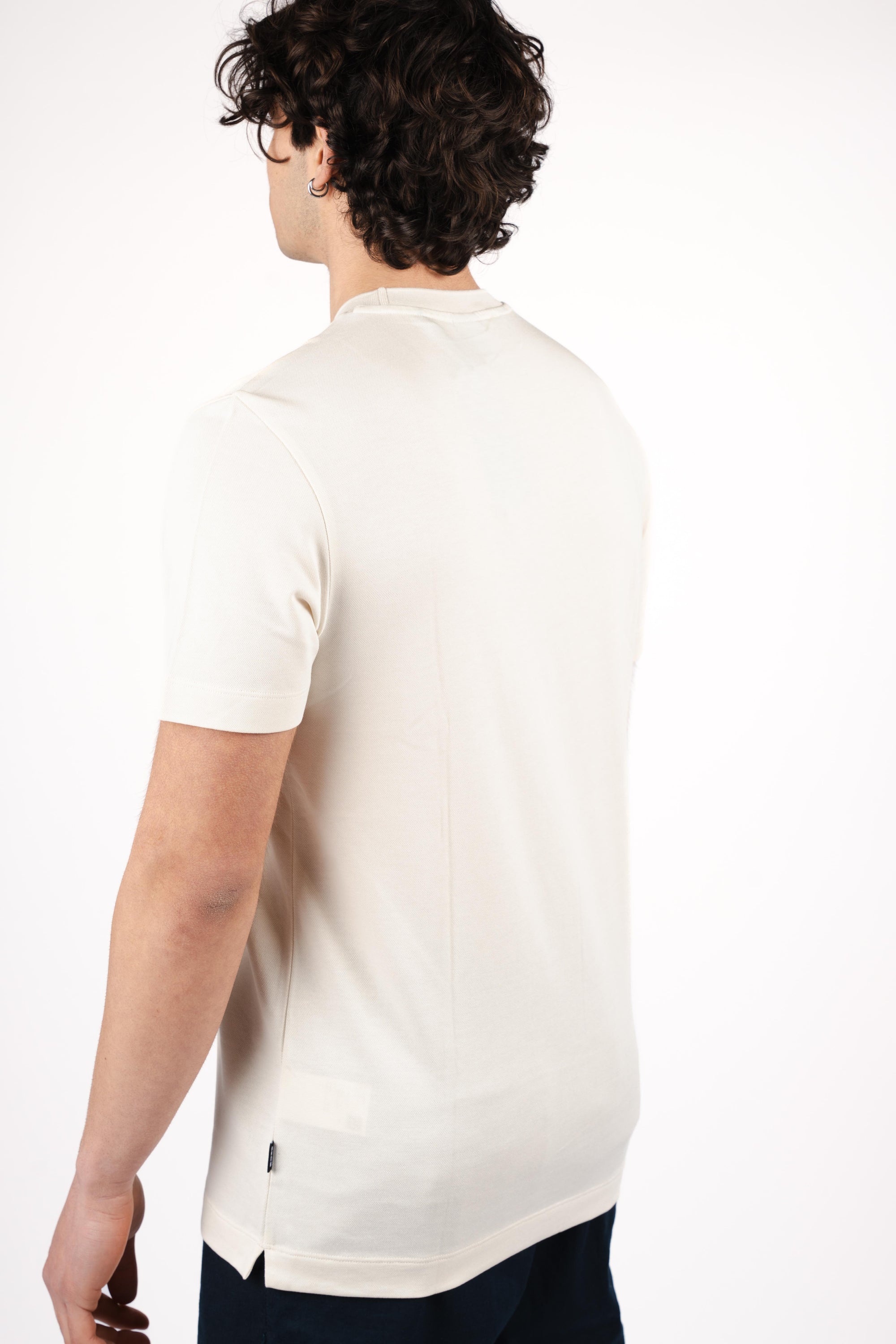 T-shirt regular fit in tessuto piqué 50555102 131 BOSS 