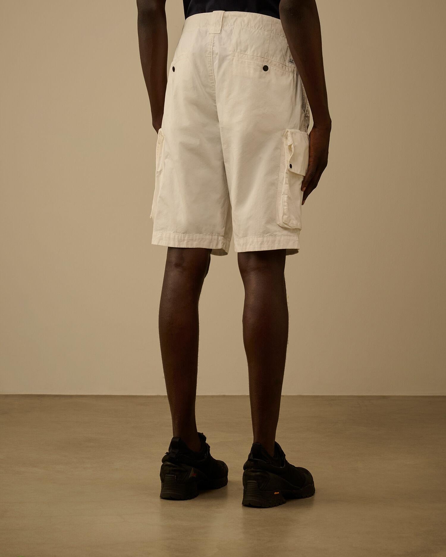 Cotton Gabardine Lens Cargo Shorts 20CMBE254A 103 C.P. COMPANY 