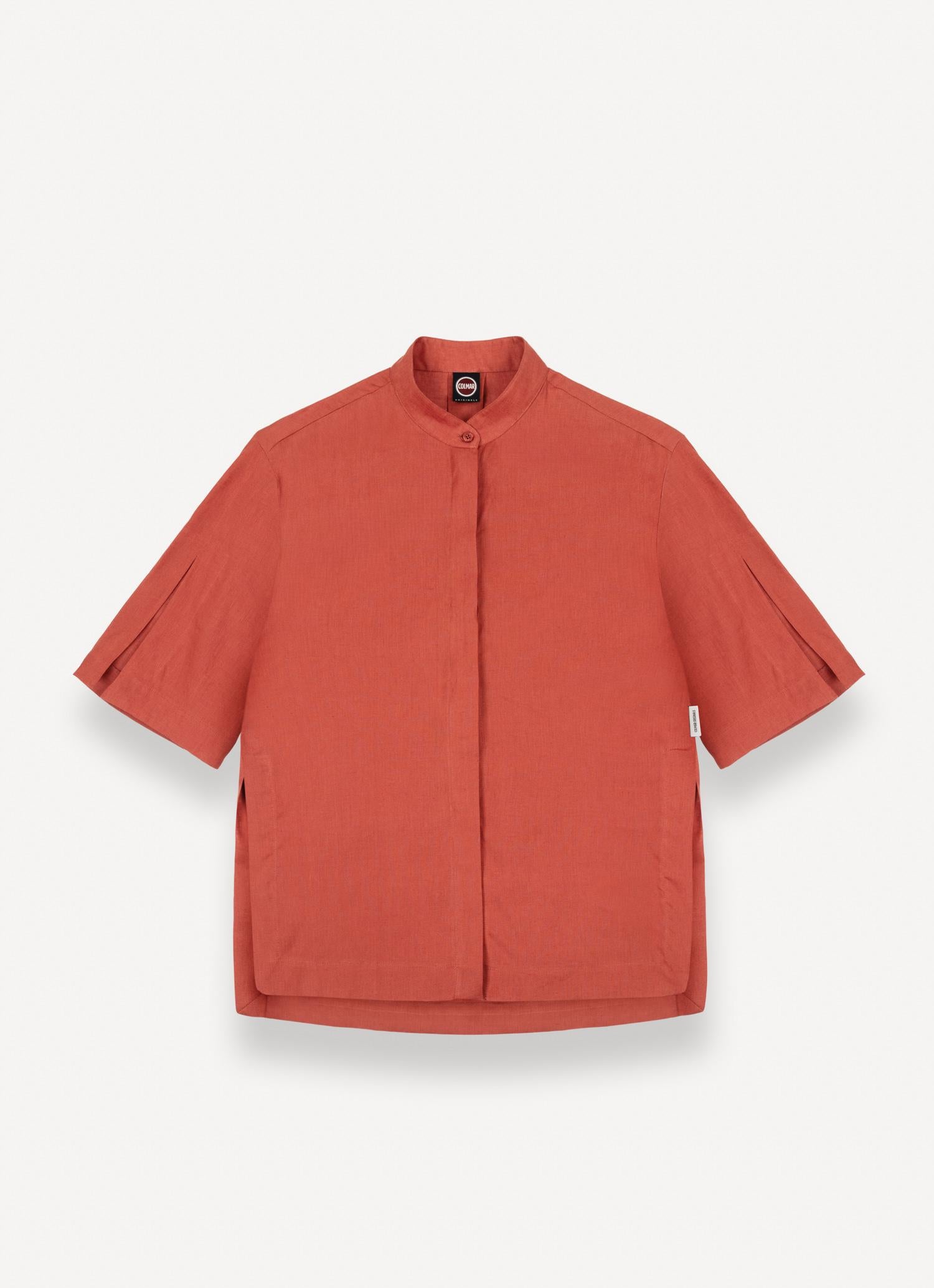 Camicia in lino alla coreana 8428R5AW 758 COLMAR 
