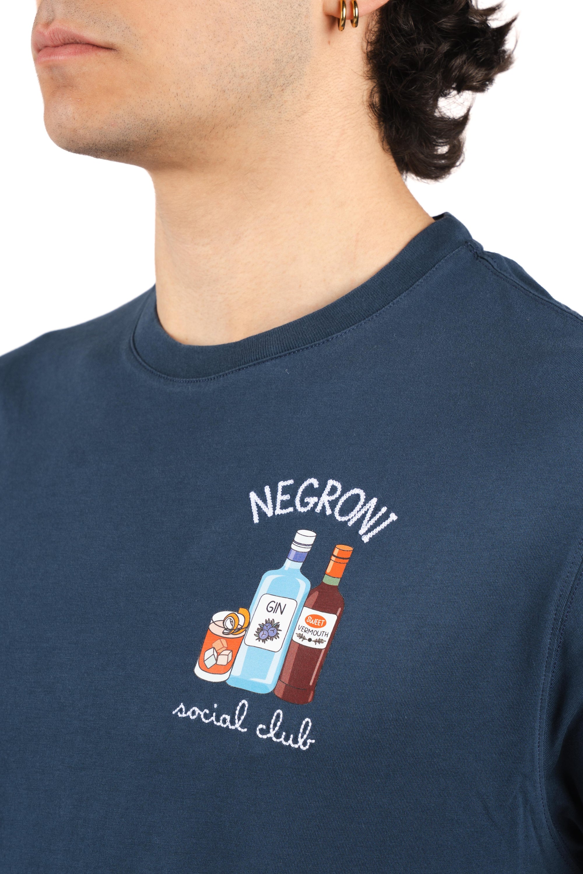 T-shirt Portofino ricamo Negroni social club POT0001 07972L MC2 SAINT BARTH 
