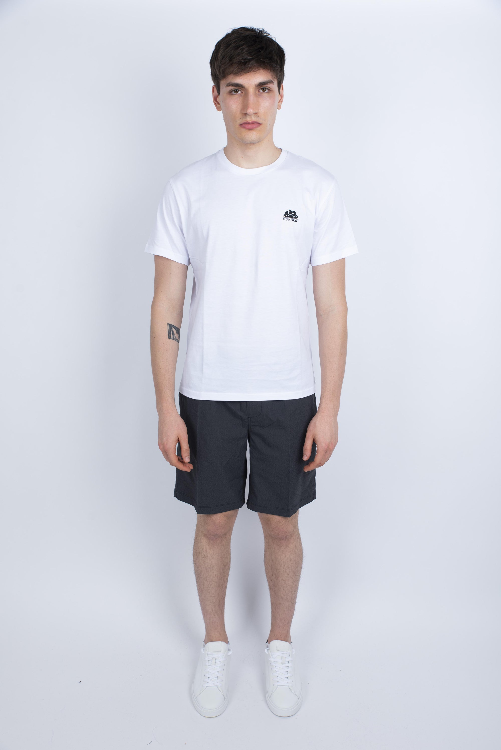 T-shirt con tasca Wetsuit bianco M673TEJ7800 00600 SUNDEK 