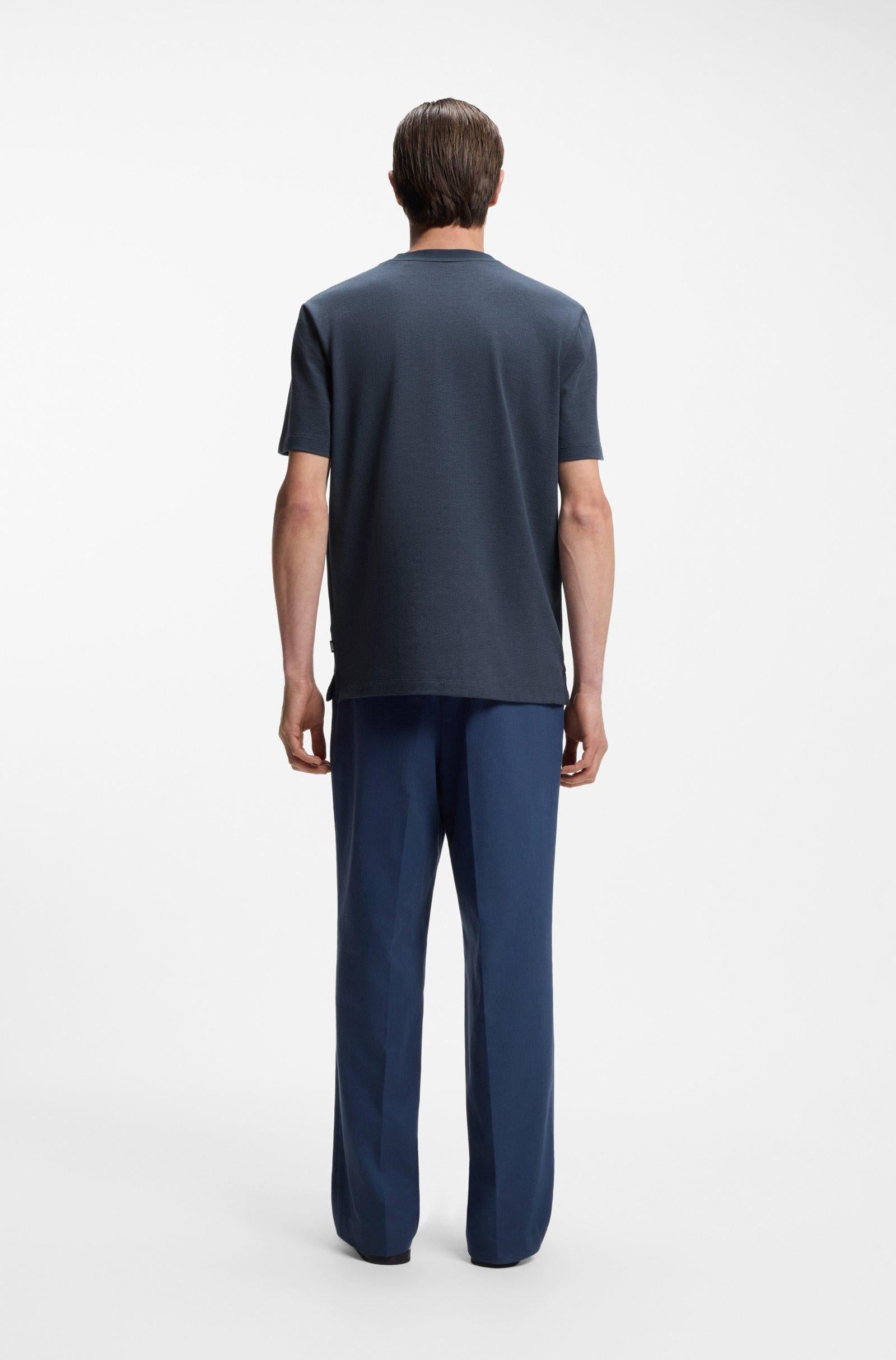 T-shirt in cotone con struttura a bolle 50555163 404 BOSS 