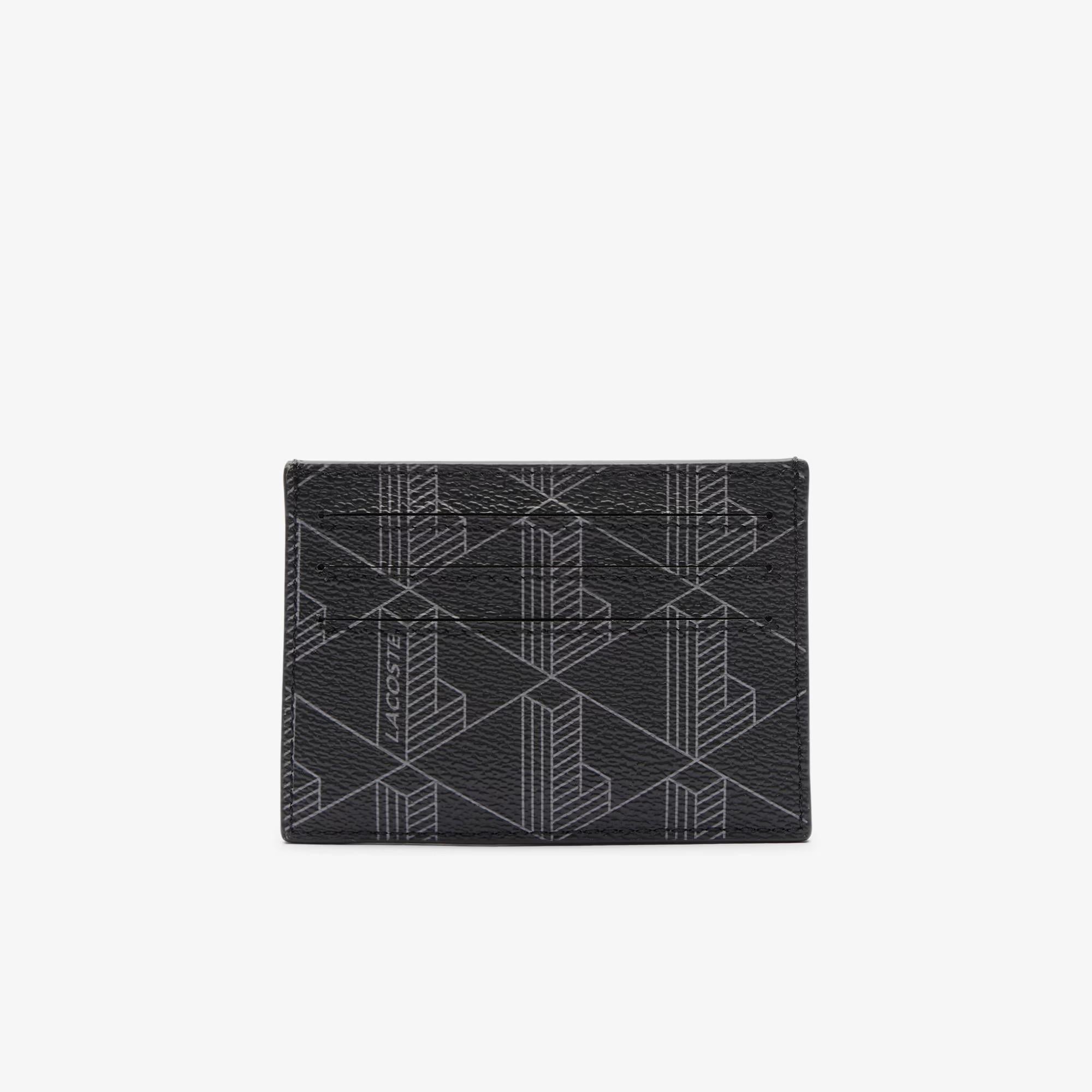 Porta carte da uomo in canvas con stampa di monogramma The Blend NH3719 H45 LACOSTE ACCESSORI 