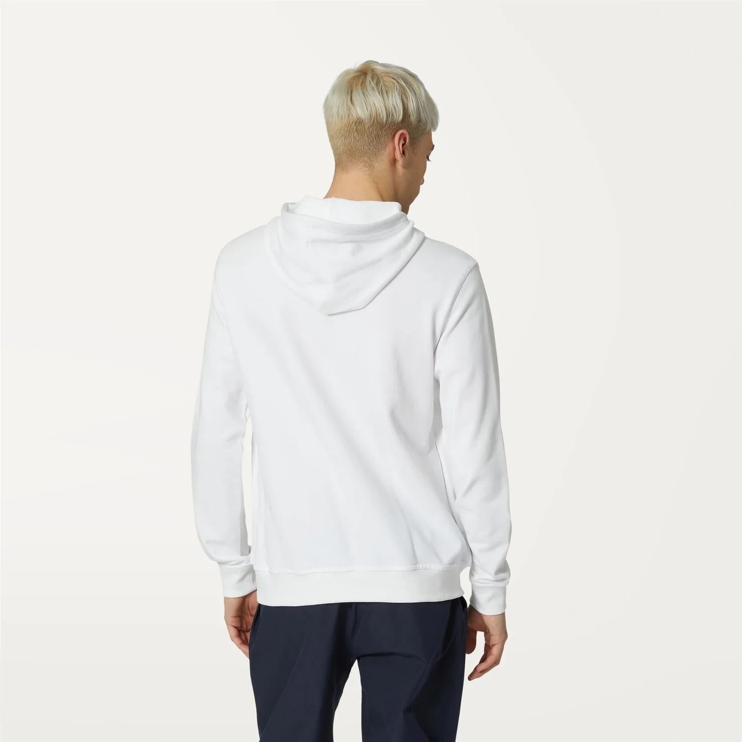 Maglione in pile di cotone unisex bianco K41224W 001 K-WAY 