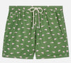Costume mare Lighting Micro verde con stampa squali rosa a contrasto