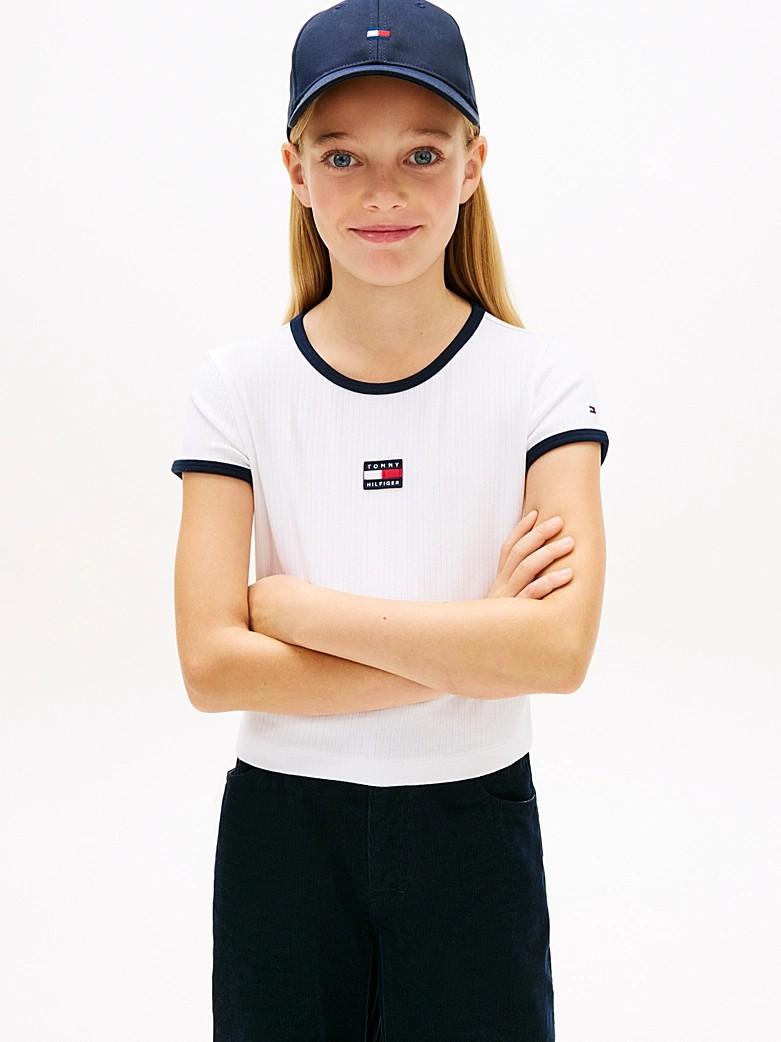 T-shirt heritage extra slim fit con bandiera KG0KG09066J YBR TOMMY HILFIGER 