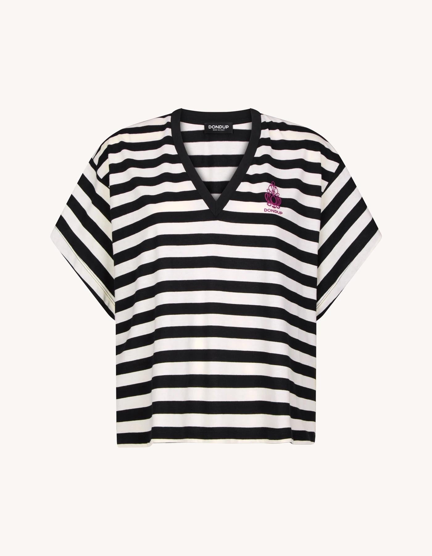 T-shirt scollo a V regular DS030JF0357DIY3 107 DONDUP 