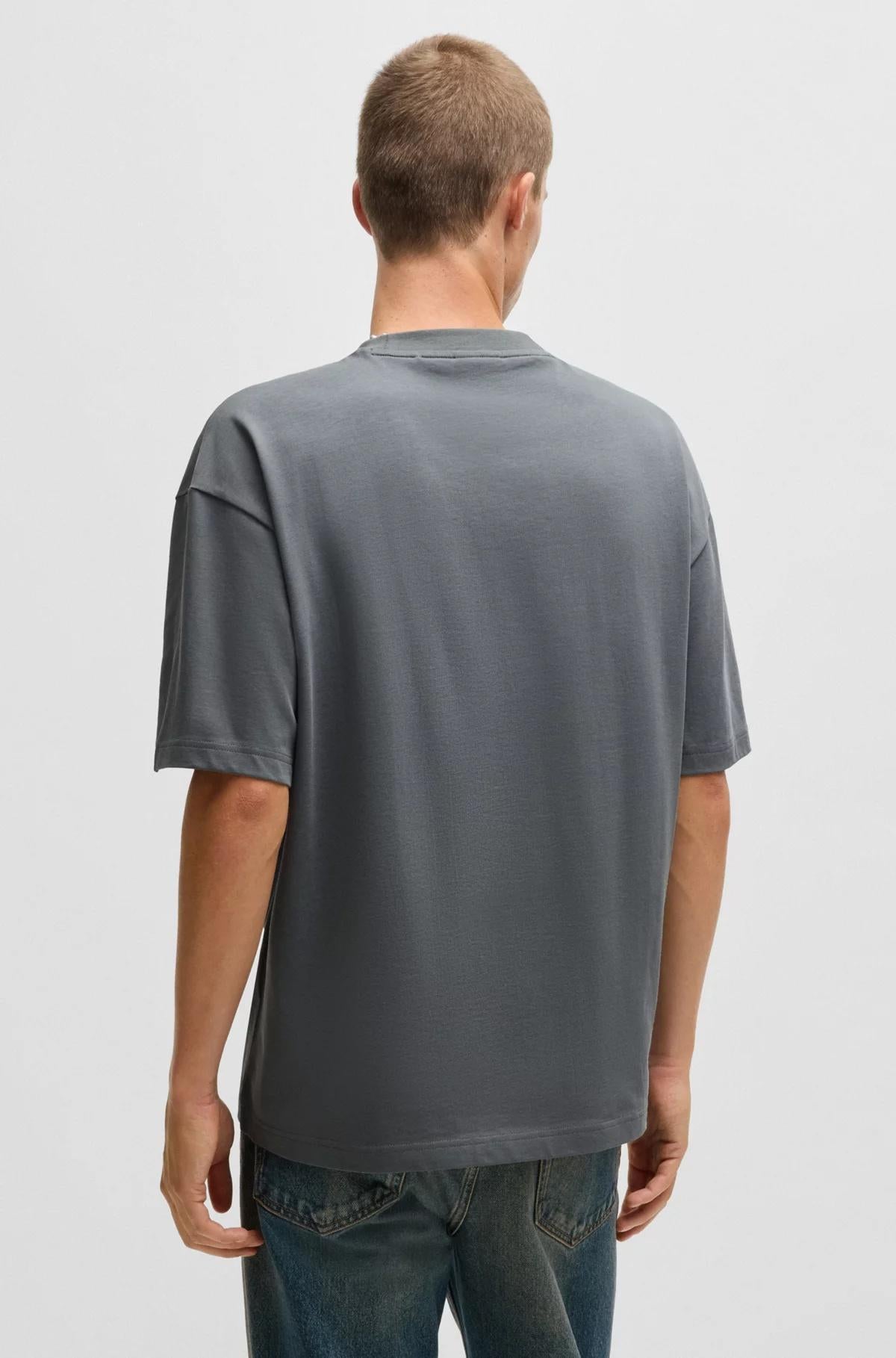 T-shirt oversize in cotone con logo riflettente decorativo 50525765 086 HUGO 