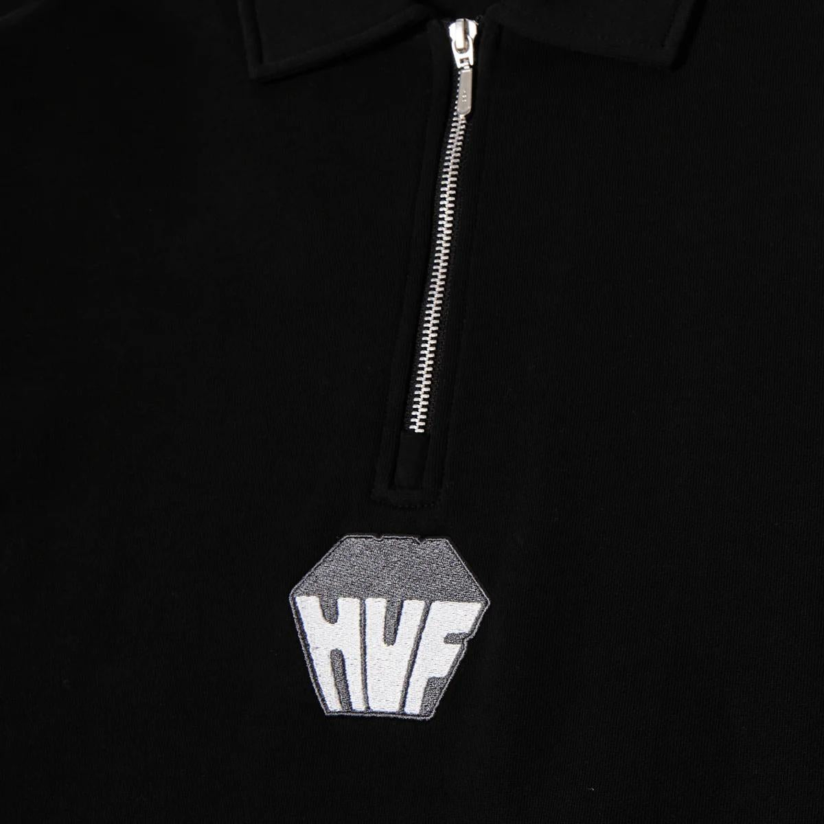 Big Block 1/4 Zip French Terry FL00236 BLACK HUF 