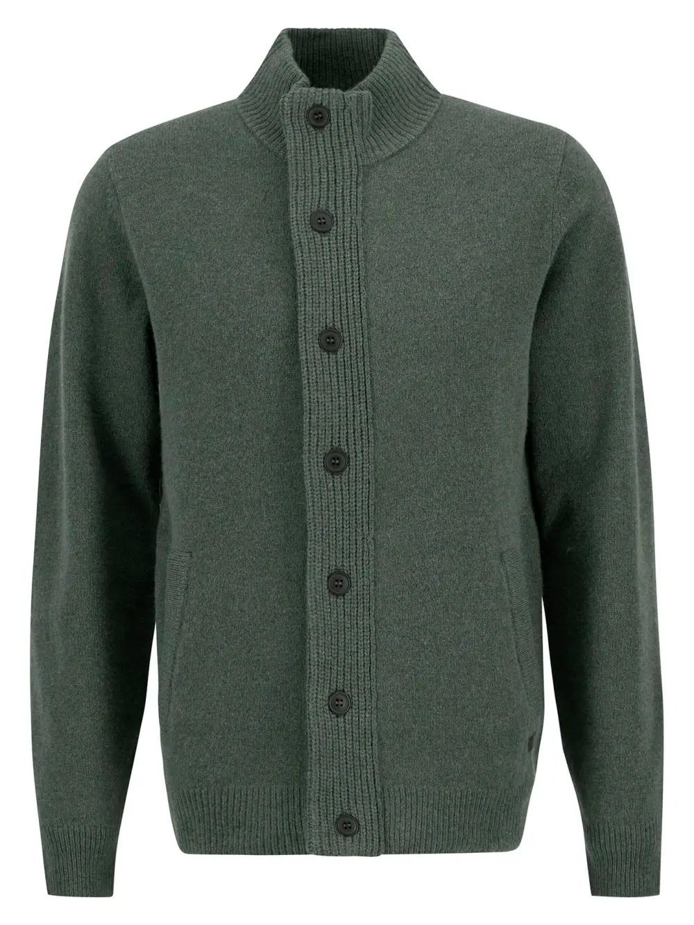 Maglione con zip Patch MKN0731 OL51 BARBOUR 