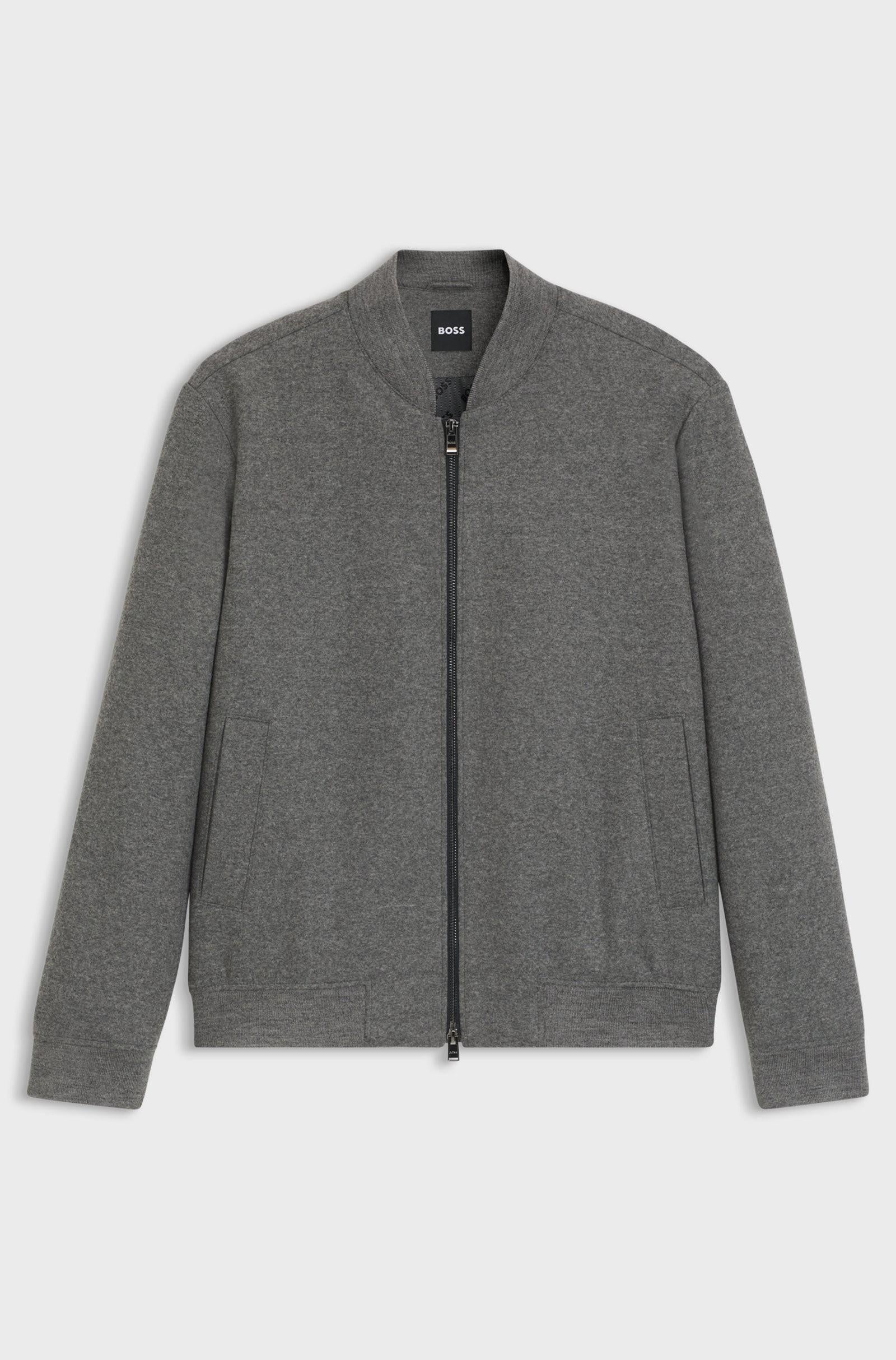 Giubbotto slim fit in flanella elasticizzata spazzolata 50551538 030 BOSS 