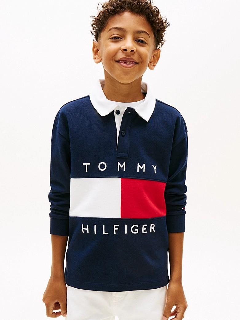 Polo Heritage a maniche lunghe color block KB0KB10354J C1G TOMMY HILFIGER 