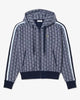Felpa con cappuccio in jacquard con monogramma